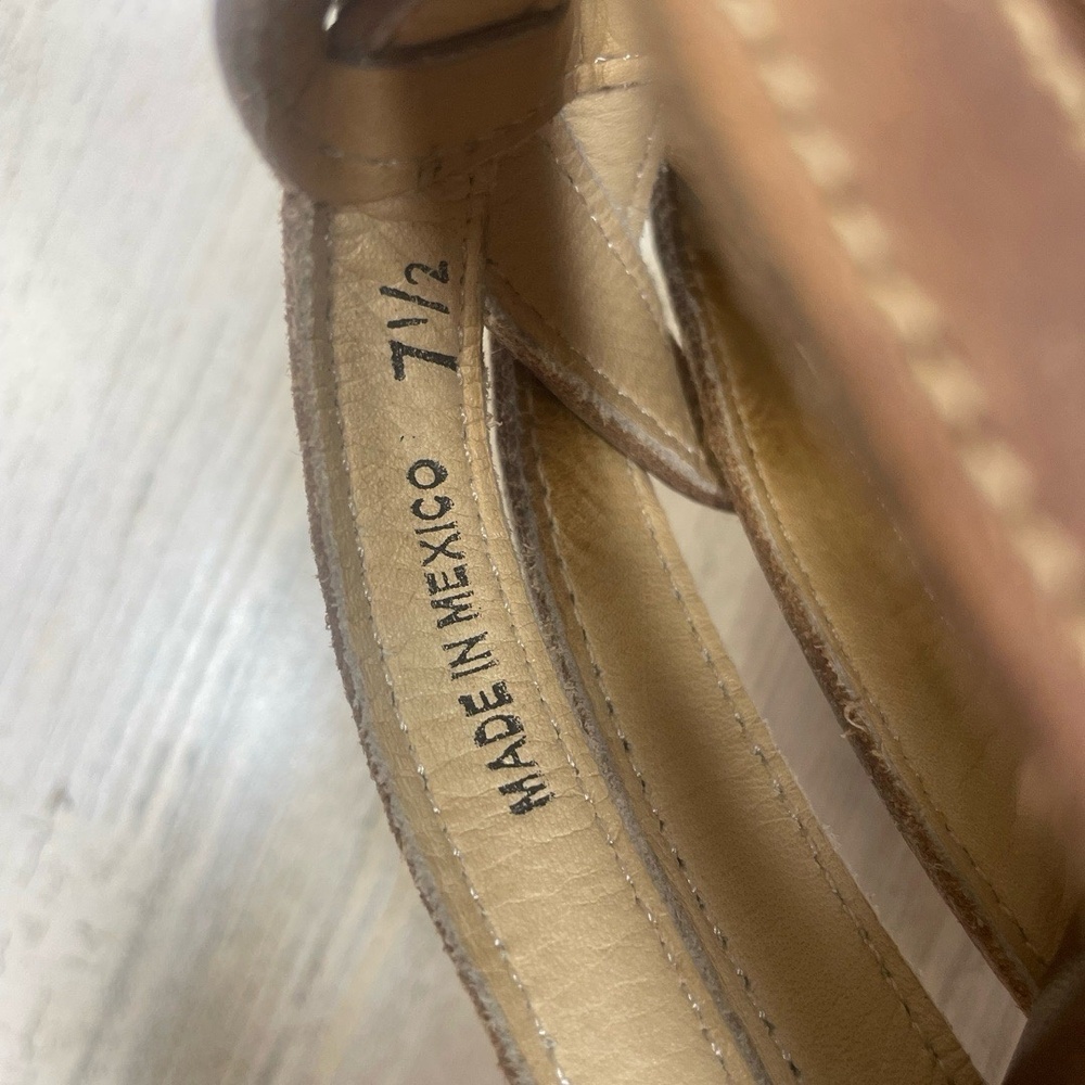 Bed Stu Brown Woven Leather Josie Wedge Sandals 7.5 - Picture 6 of 10